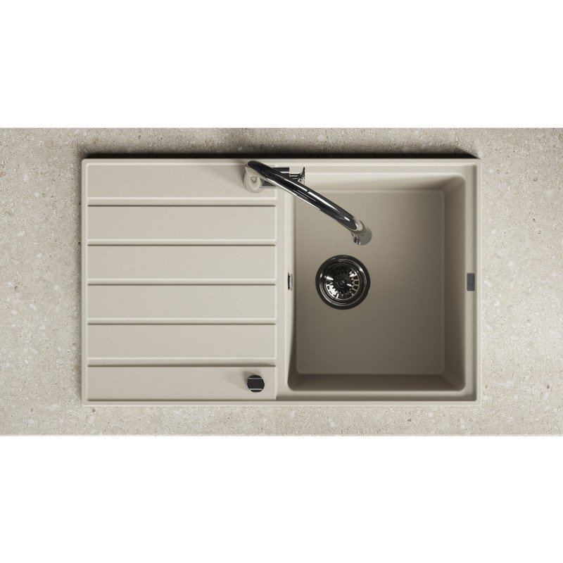 Zlew Zlewozmywak Granitowy Beżowy Margarita Zlew Zlewozmywak Granitowy Beżowy Margarita