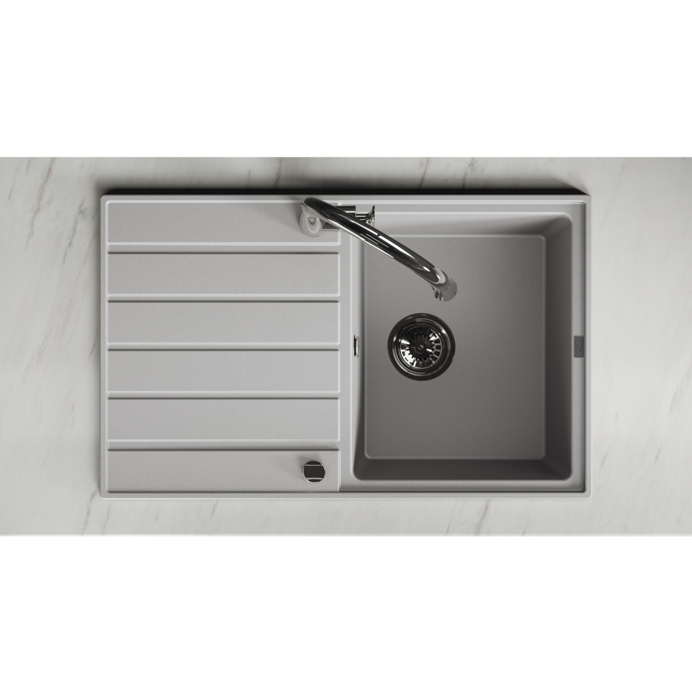 Zlew Zlewozmywak Granitowy Szary Margarita Zlew Zlewozmywak Granitowy Szary Margarita