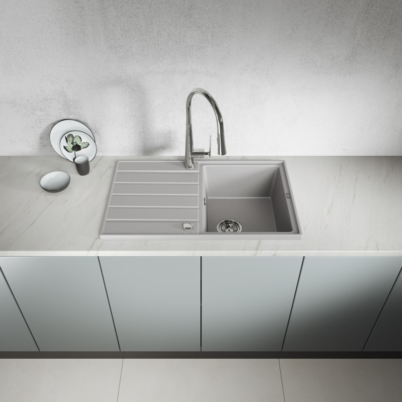 Zlew Zlewozmywak Granitowy Szary Margarita Zlew Zlewozmywak Granitowy Szary Margarita