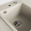 Zlew Zlewozmywak Granitowy Beżowy MONCHICHI Zlew Zlewozmywak Granitowy Beżowy MONCHICHI