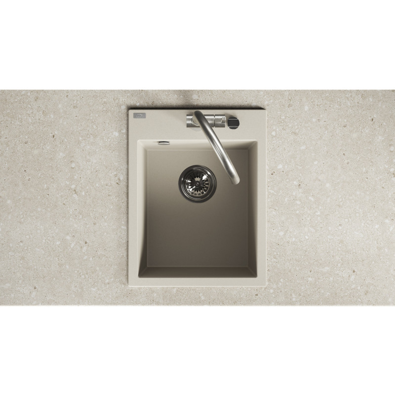 Zlew Zlewozmywak Granitowy Beżowy MONCHICHI Zlew Zlewozmywak Granitowy Beżowy MONCHICHI