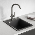 Zlew Zlewozmywak Granitowy Czarny MONCHICHI Zlew Zlewozmywak Granitowy Czarny MONCHICHI