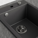 Zlew Zlewozmywak Granitowy Czarny MONCHICHI Zlew Zlewozmywak Granitowy Czarny MONCHICHI