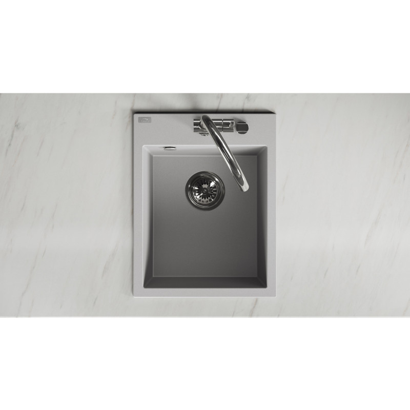 Zlew Zlewozmywak Granitowy Szary MONCHICHI Zlew Zlewozmywak Granitowy Szary MONCHICHI