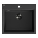 Zlewozmywak Jednokomorowy Granitowy Czarny TAU Zlewozmywak Jednokomorowy Granitowy Czarny TAU