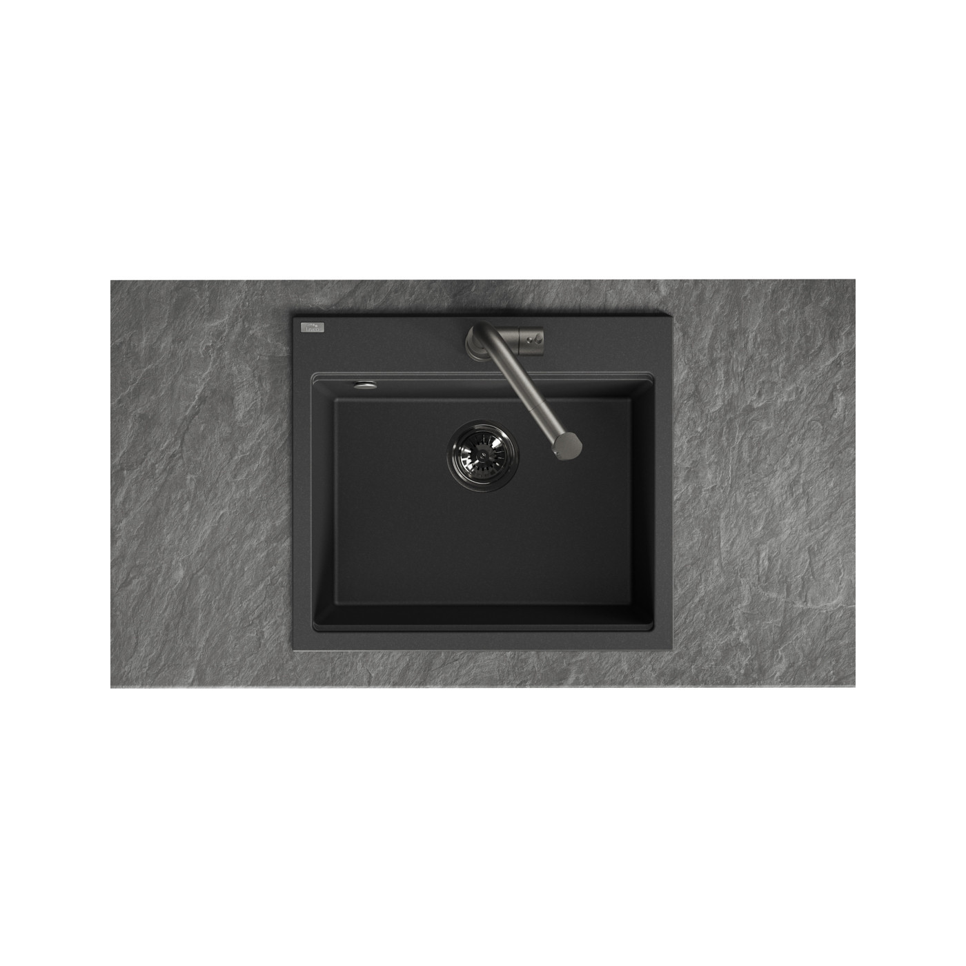 Zlewozmywak Jednokomorowy Granitowy Czarny TAU Zlewozmywak Jednokomorowy Granitowy Czarny TAU