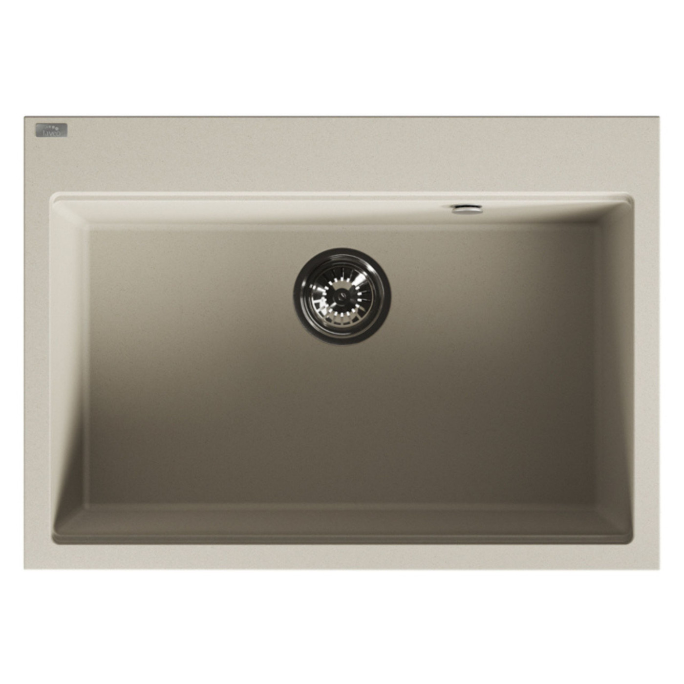 Zlew Zlewozmywak Granitowy Beżowy Laveo TAU Wpuszczany Zlew Zlewozmywak Granitowy Beżowy Laveo TAU Wpuszczany