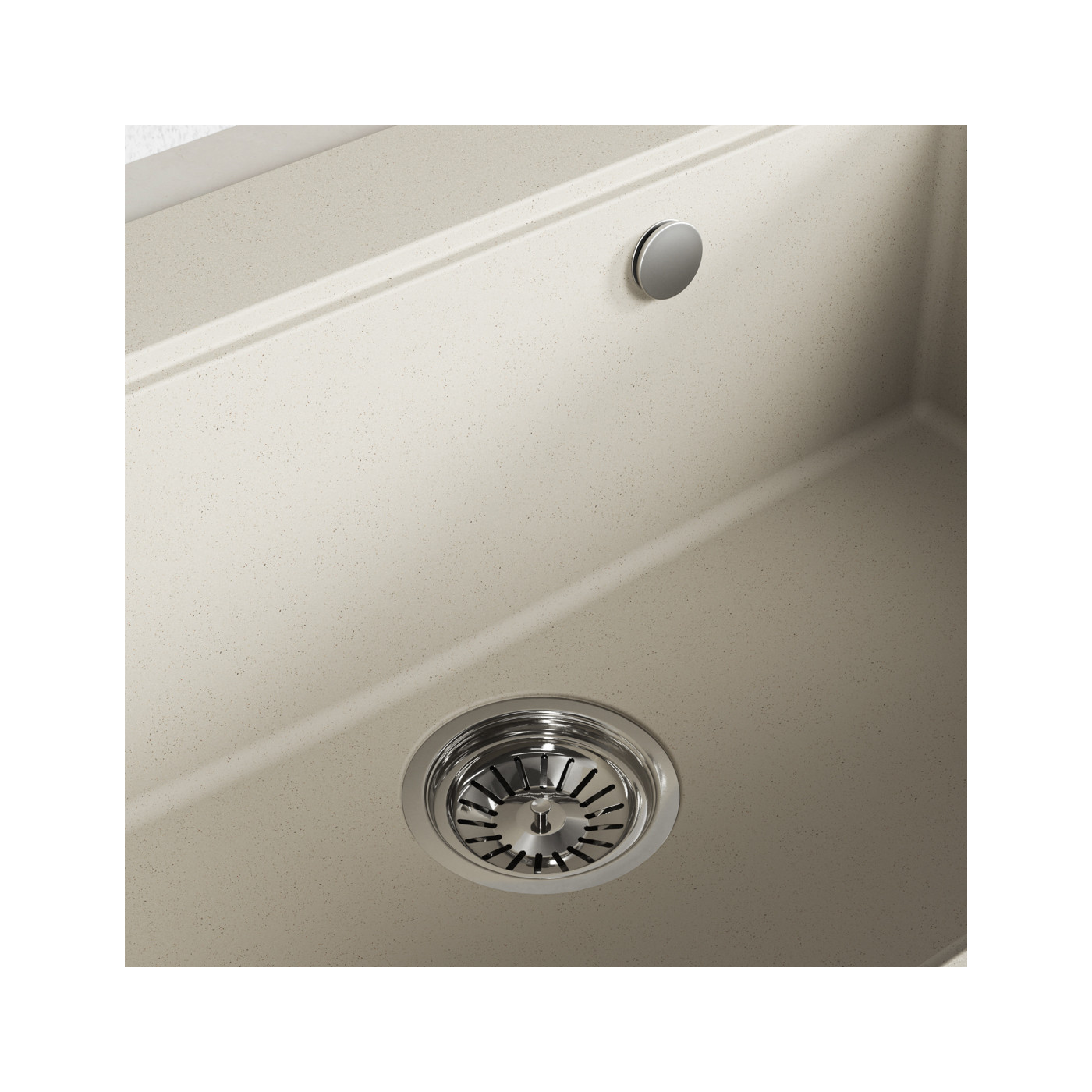 Zlew Zlewozmywak Granitowy Beżowy Laveo TAU Wpuszczany Zlew Zlewozmywak Granitowy Beżowy Laveo TAU Wpuszczany