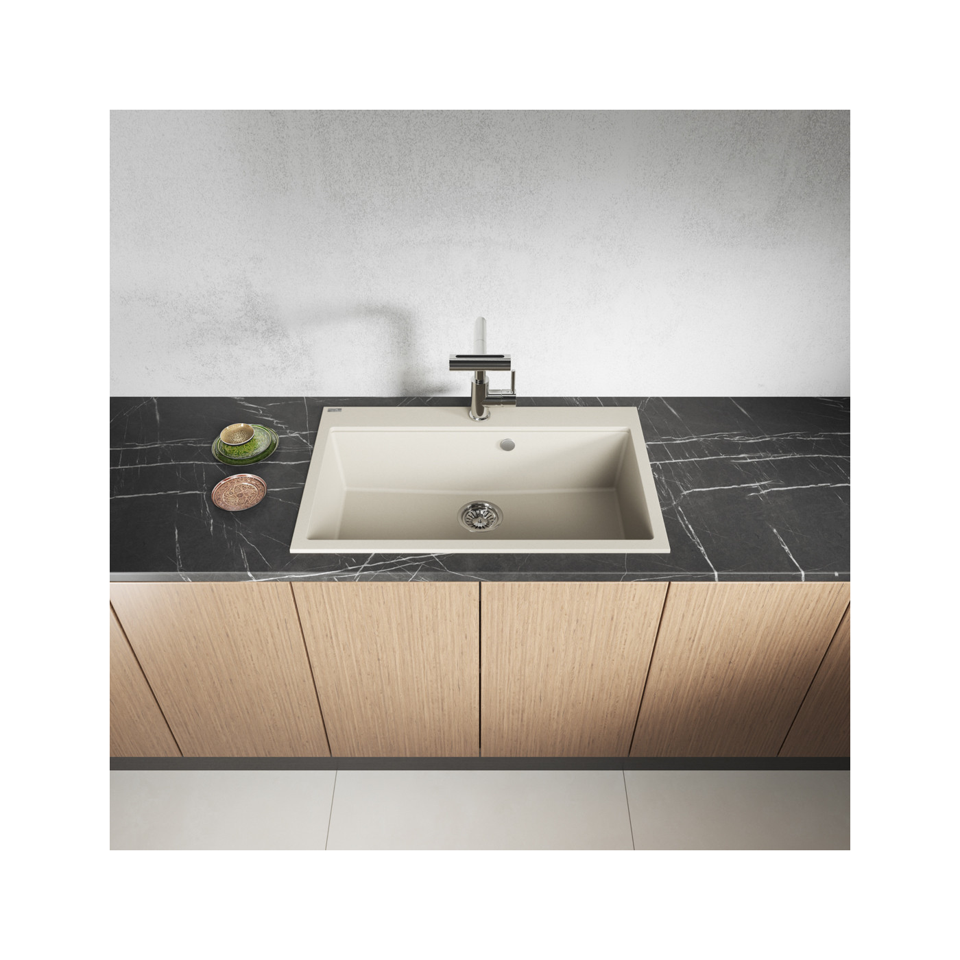 Zlew Zlewozmywak Granitowy Beżowy TAU Zlew Zlewozmywak Granitowy Beżowy TAU