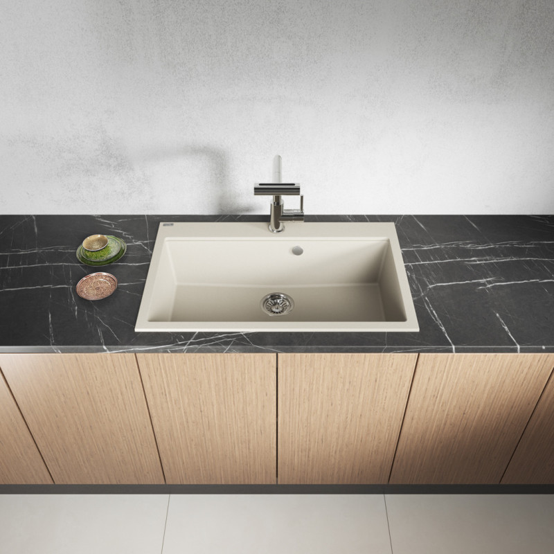 Zlew Zlewozmywak Granitowy Beżowy TAU Zlew Zlewozmywak Granitowy Beżowy TAU