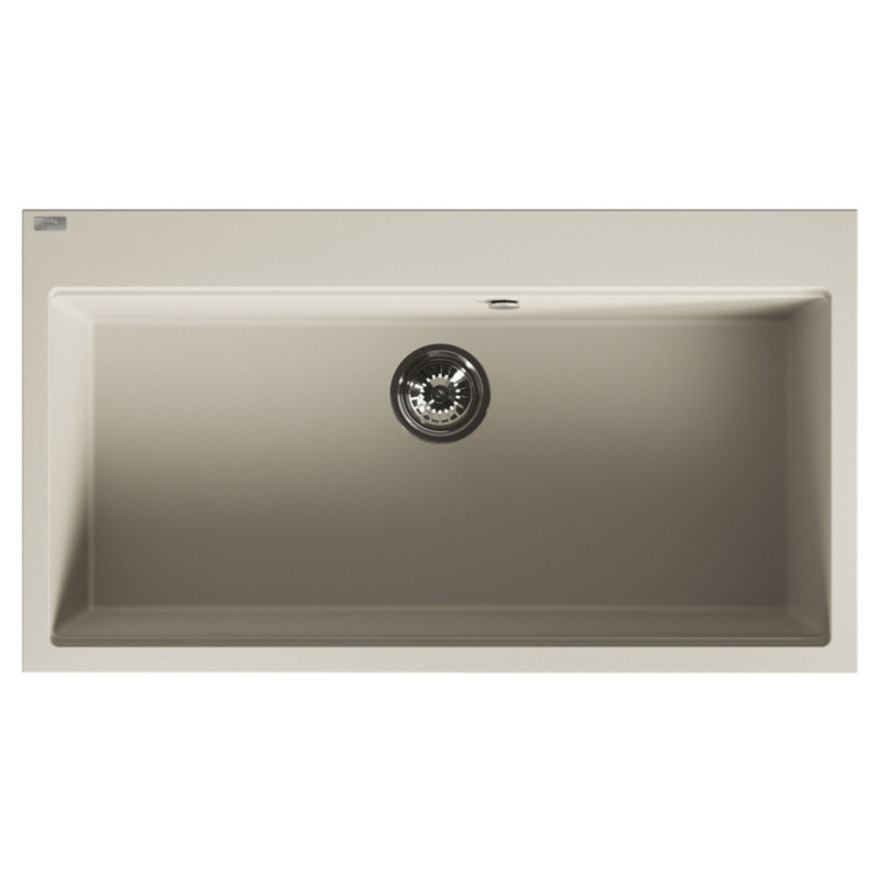 Zlewozmywak Granitowy Beżowy Laveo TAU Wpuszczany Zlewozmywak Granitowy Beżowy Laveo TAU Wpuszczany