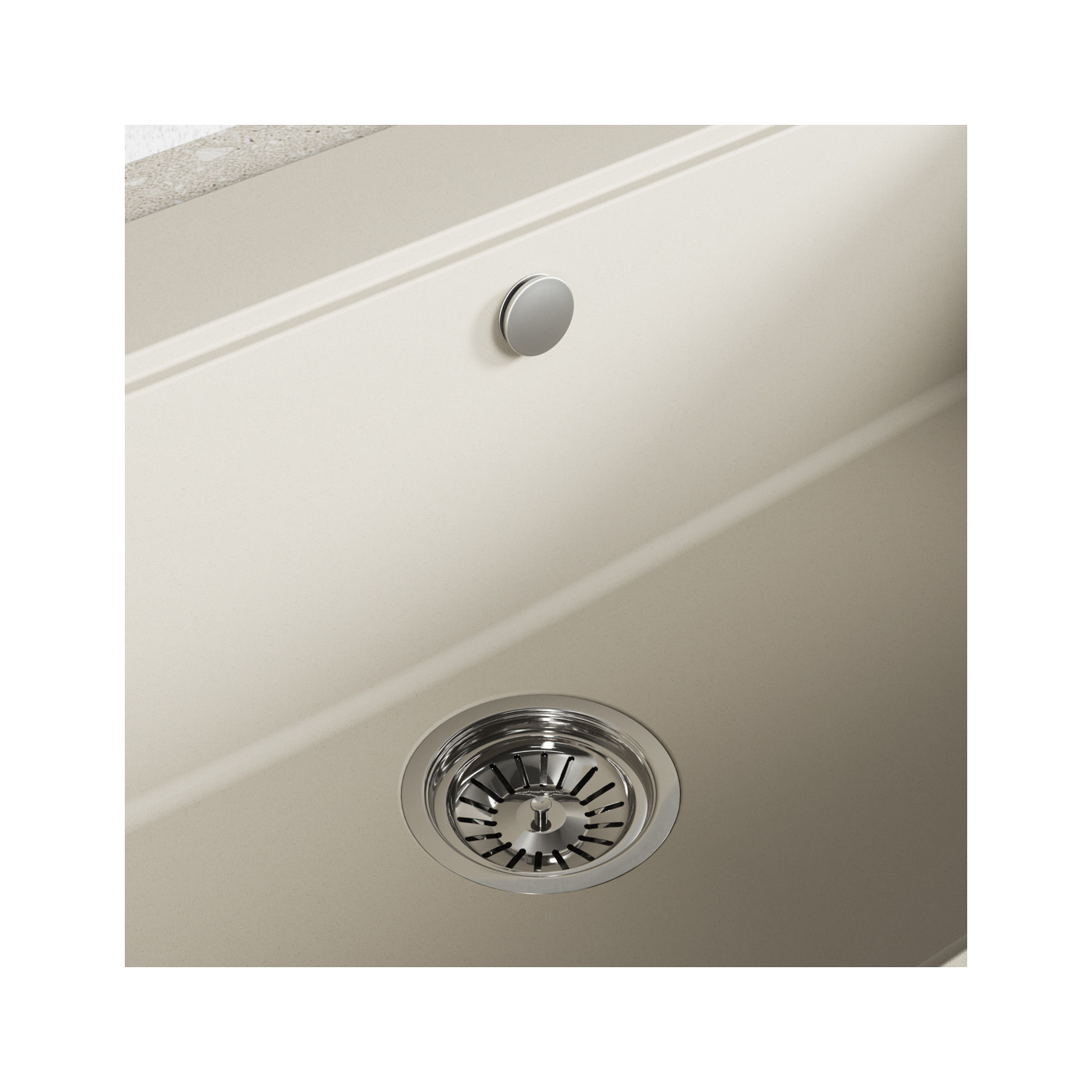 Zlewozmywak Granitowy Beżowy Laveo TAU Wpuszczany Zlewozmywak Granitowy Beżowy Laveo TAU Wpuszczany