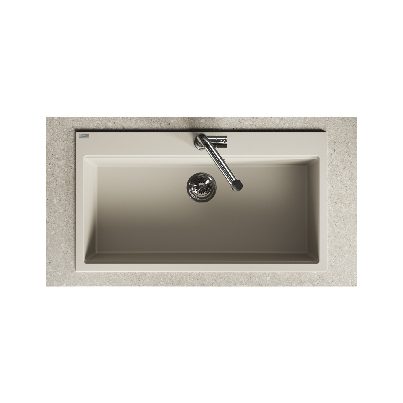 Zlewozmywak Granitowy Beżowy Laveo TAU Wpuszczany Zlewozmywak Granitowy Beżowy Laveo TAU Wpuszczany