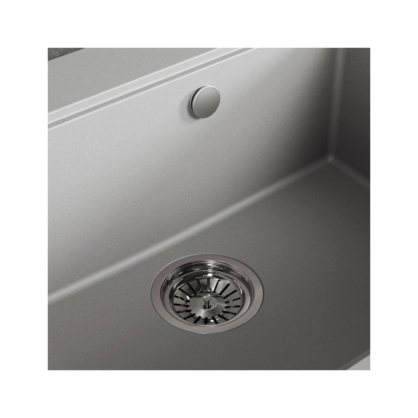 Zlew Zlewozmywak Granitowy Szary TAU