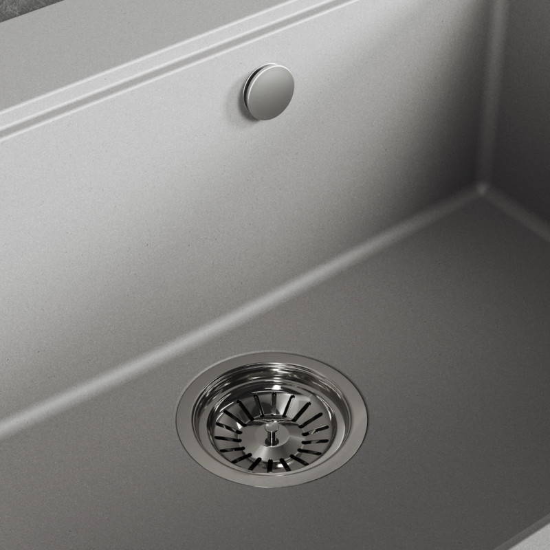 Zlew Zlewozmywak Granitowy Szary TAU