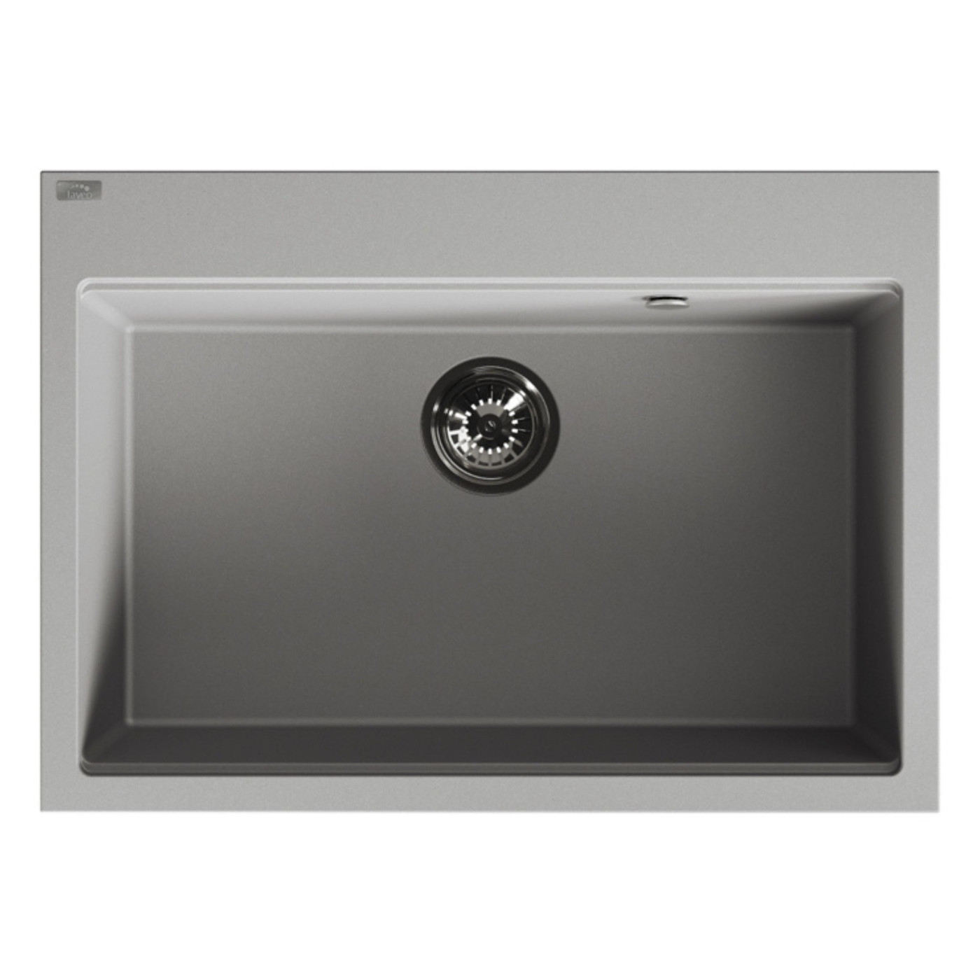 Zlewozmywak Granitowy 1 komorowy 50x70cm z syfonem Szary TAU Laveo Zlewozmywak Granitowy 1 komorowy 50x70cm z syfonem Szary TAU Laveo