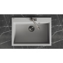 Zlewozmywak Granitowy 1 komorowy 50x70cm z syfonem Szary TAU Laveo Zlewozmywak Granitowy 1 komorowy 50x70cm z syfonem Szary TAU Laveo
