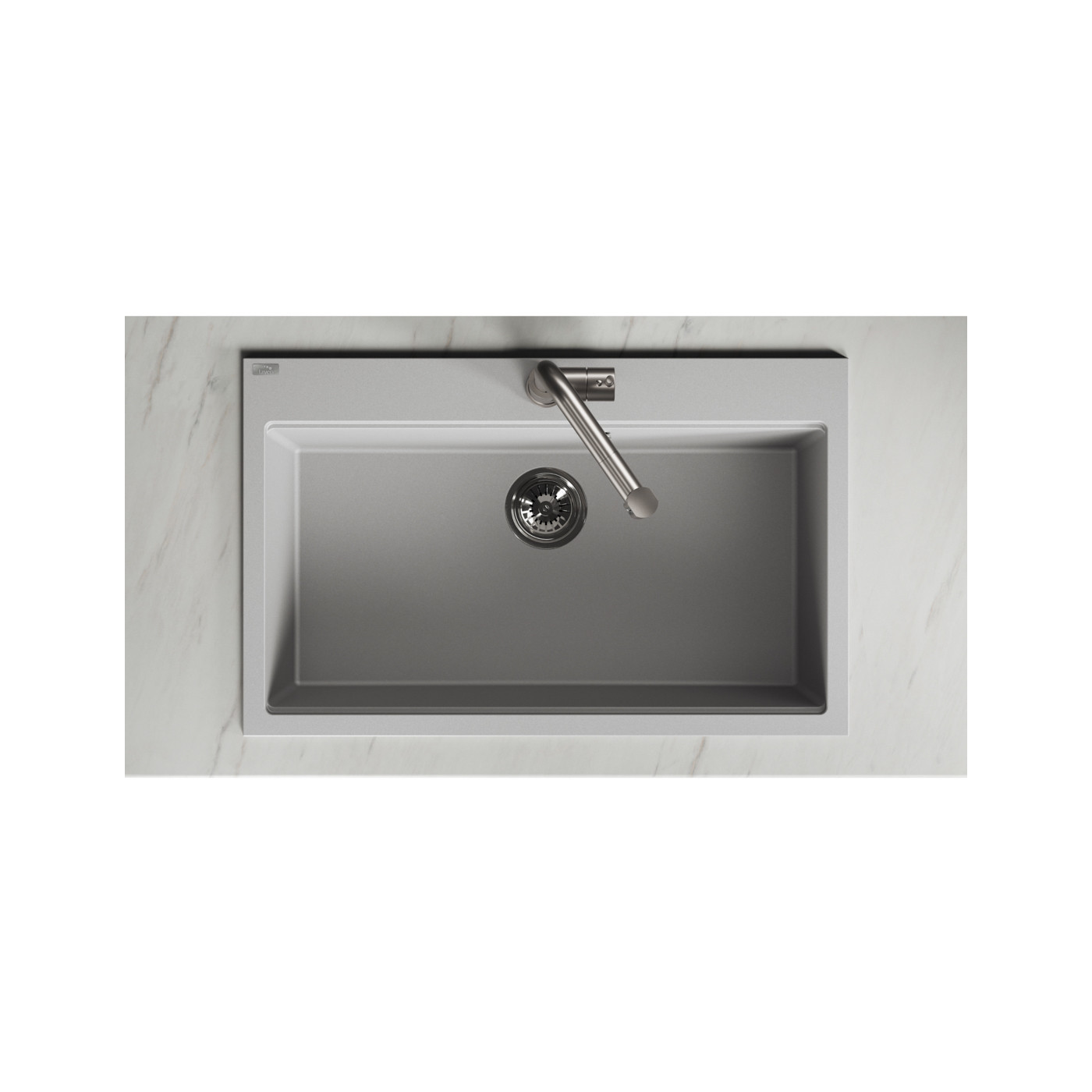 Zlew Zlewozmywak Granitowy Szary TAU Zlew Zlewozmywak Granitowy Szary TAU