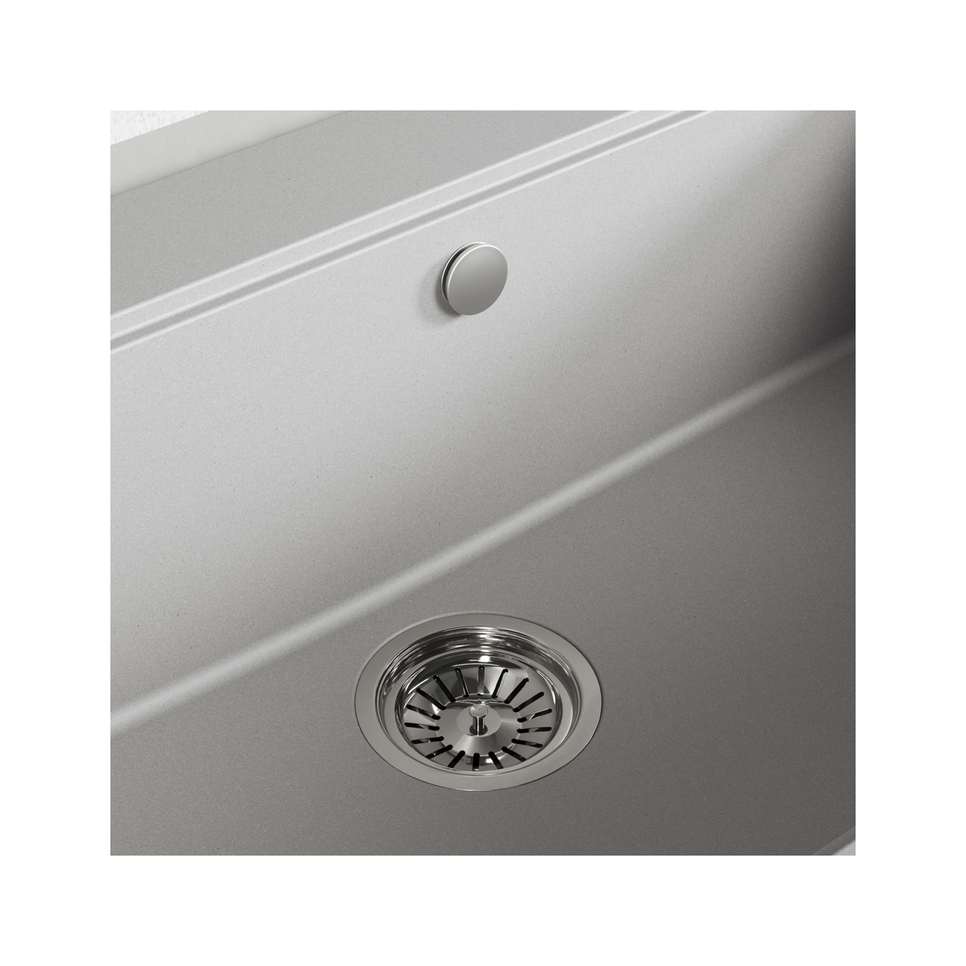 Zlew Zlewozmywak Granitowy Szary TAU Zlew Zlewozmywak Granitowy Szary TAU