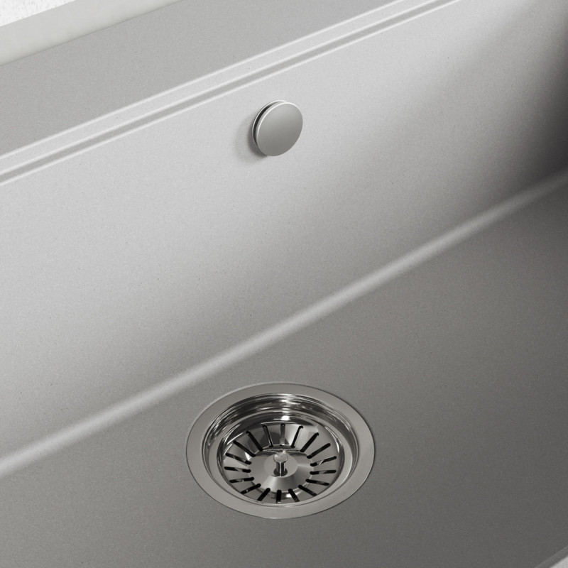 Zlew Zlewozmywak Granitowy Szary TAU Zlew Zlewozmywak Granitowy Szary TAU