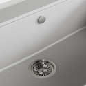 Zlewozmywak Granitowy 1 komorowy 50x90cm z syfonem Szary TAU Laveo Zlewozmywak Granitowy 1 komorowy 50x90cm z syfonem Szary TAU Laveo
