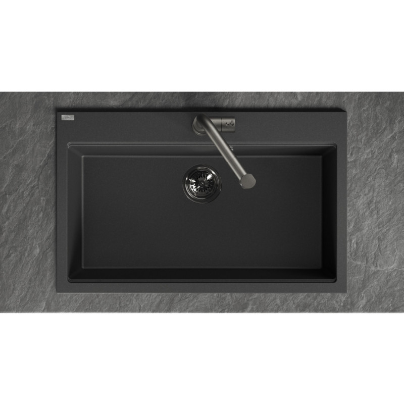 Zlew Zlewozmywak Granitowy Czarny TAU Zlew Zlewozmywak Granitowy Czarny TAU