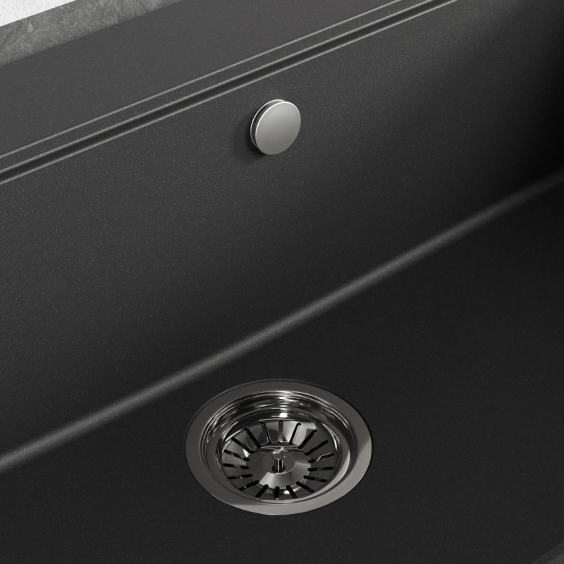 Zlew Zlewozmywak Granitowy Czarny TAU Zlew Zlewozmywak Granitowy Czarny TAU