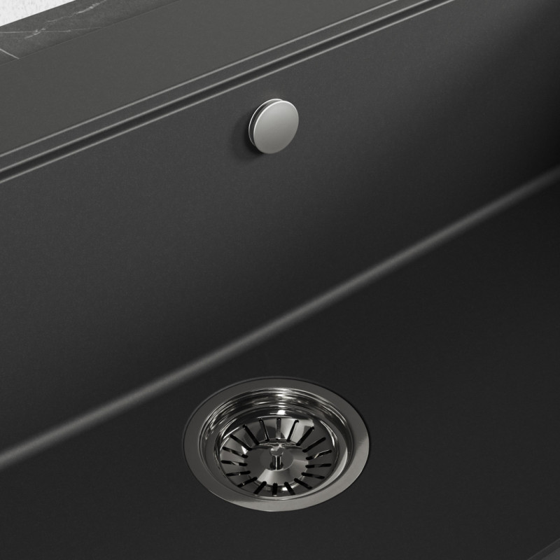 Zlewozmywak Jednokomorowy Granitowy Czarny TAU Laveo Zlewozmywak Jednokomorowy Granitowy Czarny TAU Laveo