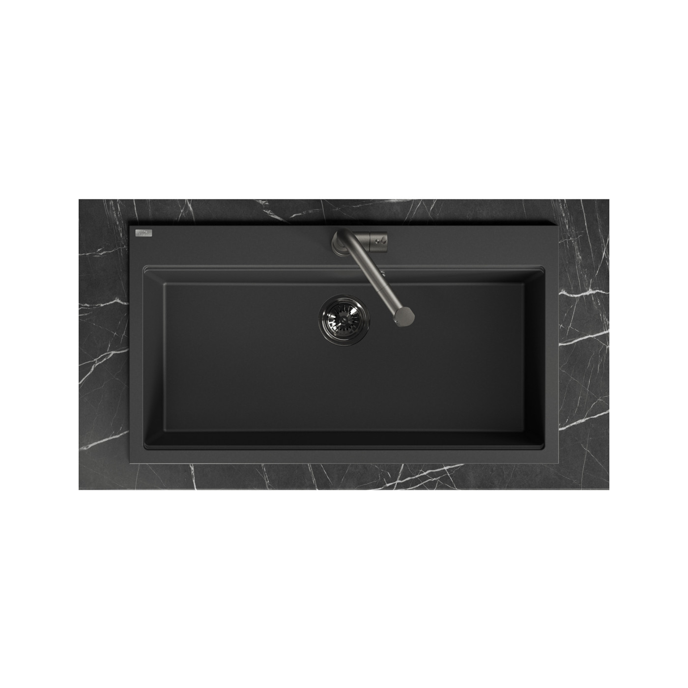 Zlewozmywak Jednokomorowy Granitowy Czarny TAU Laveo Zlewozmywak Jednokomorowy Granitowy Czarny TAU Laveo