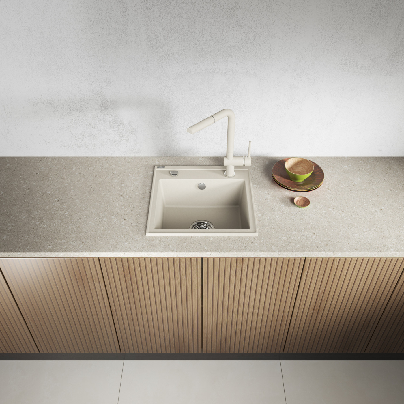 Zlew Zlewozmywak Granitowy Beżowy Laveo Trzynastka Wpuszczany Zlew Zlewozmywak Granitowy Beżowy Laveo Trzynastka Wpuszczany