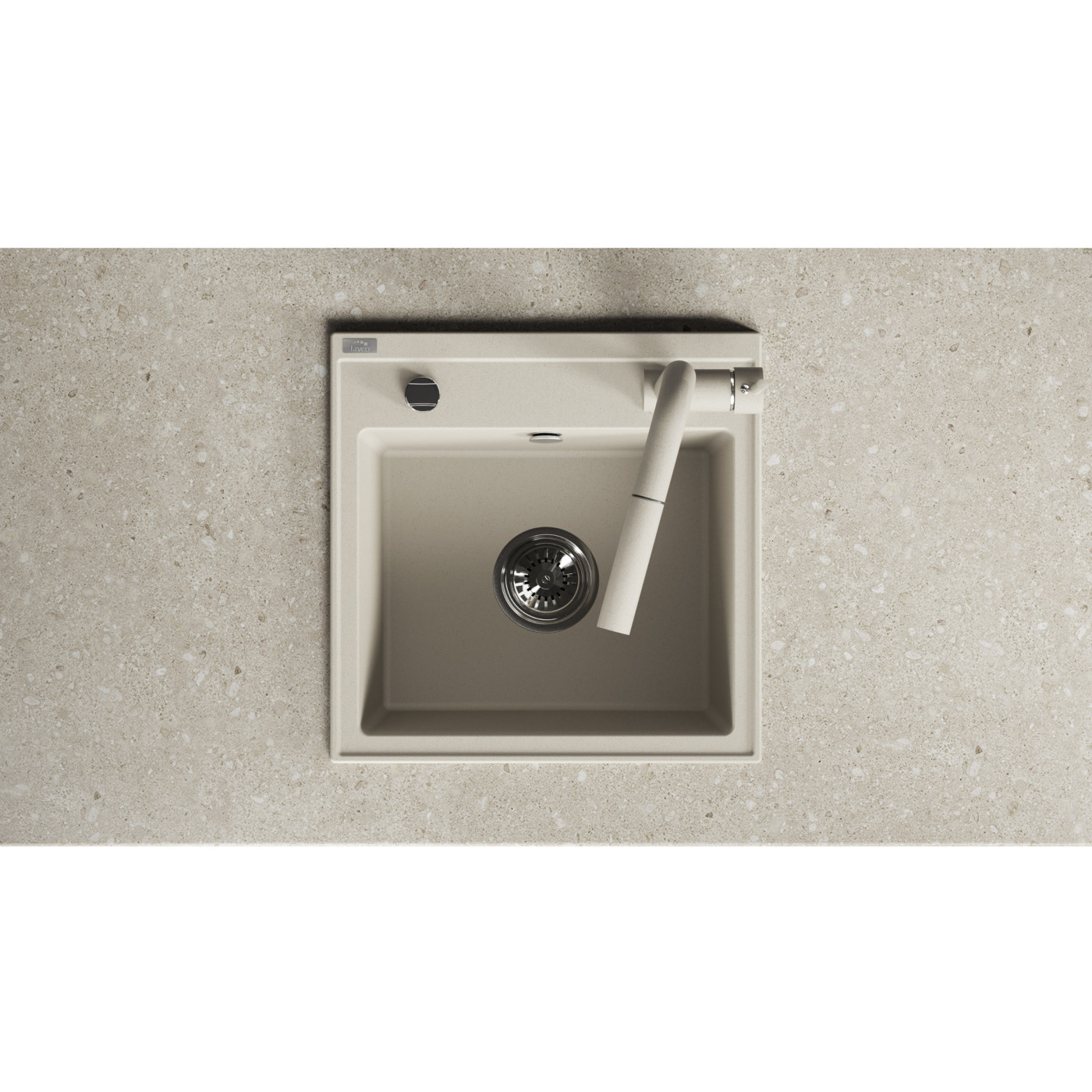 Zlew Zlewozmywak Granitowy Beżowy Laveo Trzynastka Wpuszczany Zlew Zlewozmywak Granitowy Beżowy Laveo Trzynastka Wpuszczany