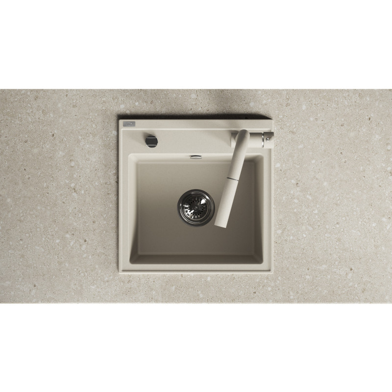 Zlew Zlewozmywak Granitowy Beżowy Laveo Trzynastka Wpuszczany Zlew Zlewozmywak Granitowy Beżowy Laveo Trzynastka Wpuszczany