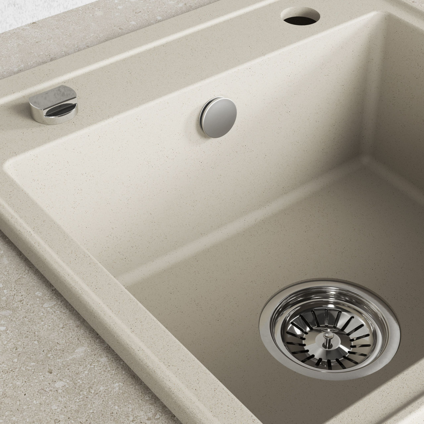 Zlew Zlewozmywak Granitowy Beżowy Laveo Trzynastka Wpuszczany Zlew Zlewozmywak Granitowy Beżowy Laveo Trzynastka Wpuszczany