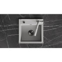 Zlewozmywak Granitowy 1 komorowy 44x44cm z syfonem Szary TRZYNASTKA Laveo Zlewozmywak Granitowy 1 komorowy 44x44cm z syfonem Szary TRZYNASTKA Laveo