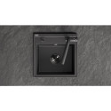 Zlewozmywak Granitowy 1 komorowy 44x44cm z syfonem Czarny TRZYNASTKA Laveo Zlewozmywak Granitowy 1 komorowy 44x44cm z syfonem Czarny TRZYNASTKA Laveo