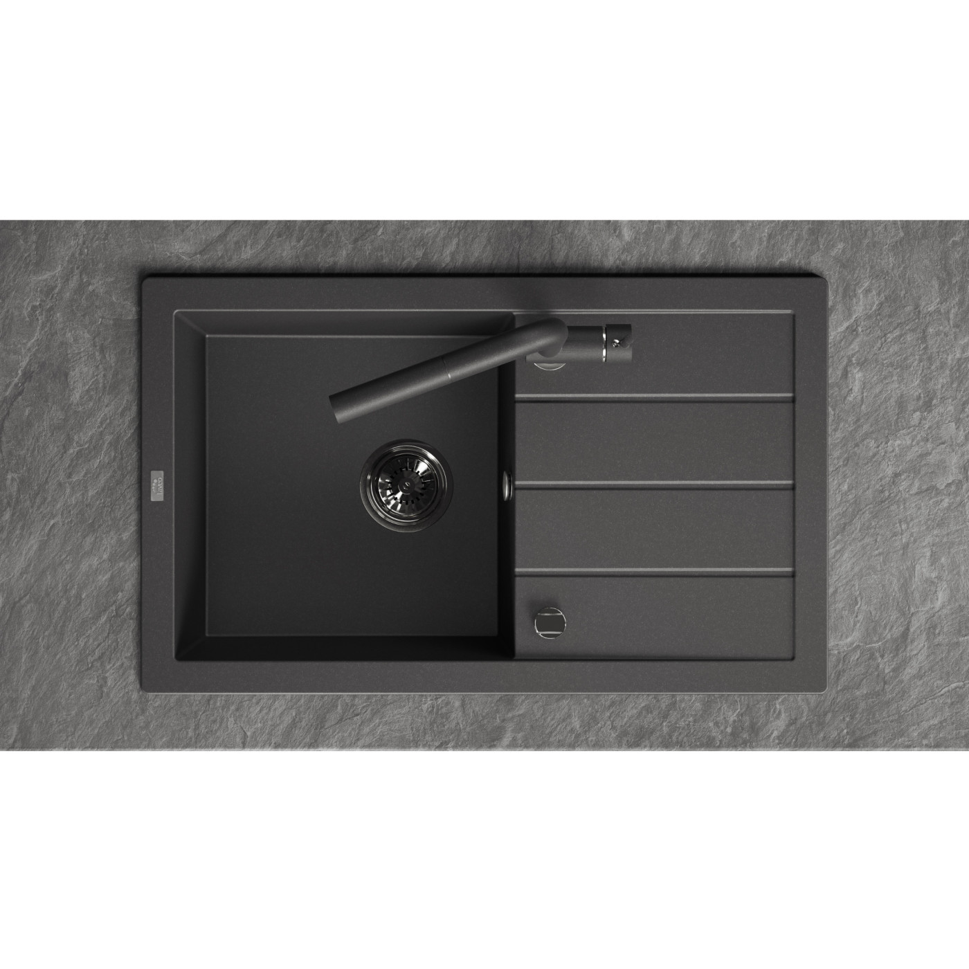 Zlewozmywak Jednokomorowy Granitowy Czarny Ociekacz Trzynastka Zlewozmywak Jednokomorowy Granitowy Czarny Ociekacz Trzynastka