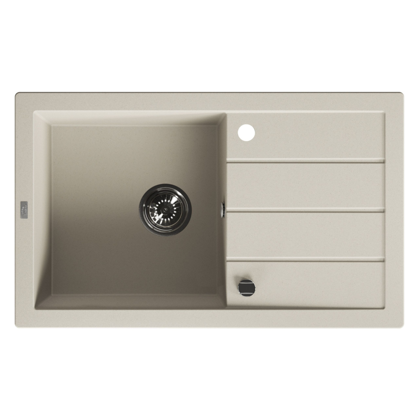 Zlewozmywak Jednokomorowy Granitowy Beżowy Ociekacz Trzynastka Zlewozmywak Jednokomorowy Granitowy Beżowy Ociekacz Trzynastka