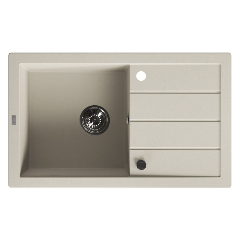 Zlewozmywak Jednokomorowy Granitowy Beżowy Ociekacz Trzynastka Zlewozmywak Jednokomorowy Granitowy Beżowy Ociekacz Trzynastka