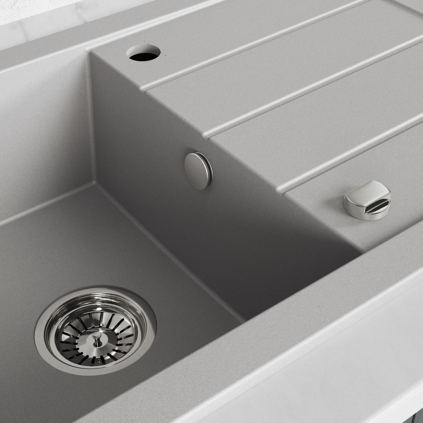 Zlewozmywak Jednokomorowy Granitowy Czarny Ociekacz Trzynastka