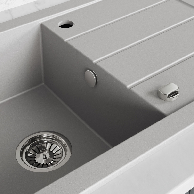 Zlewozmywak Jednokomorowy Granitowy Czarny Ociekacz Trzynastka