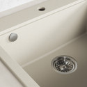 Zlewozmywak Jednokomorowy Granitowy Beżowy TAU Zlewozmywak Jednokomorowy Granitowy Beżowy TAU