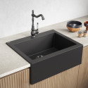 Zlew Zlewozmywak Granitowy Czarny KOMODO