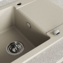 Zlewozmywak Granitowy Jednokomorowy Beżowy Zlewozmywak Granitowy Jednokomorowy Beżowy