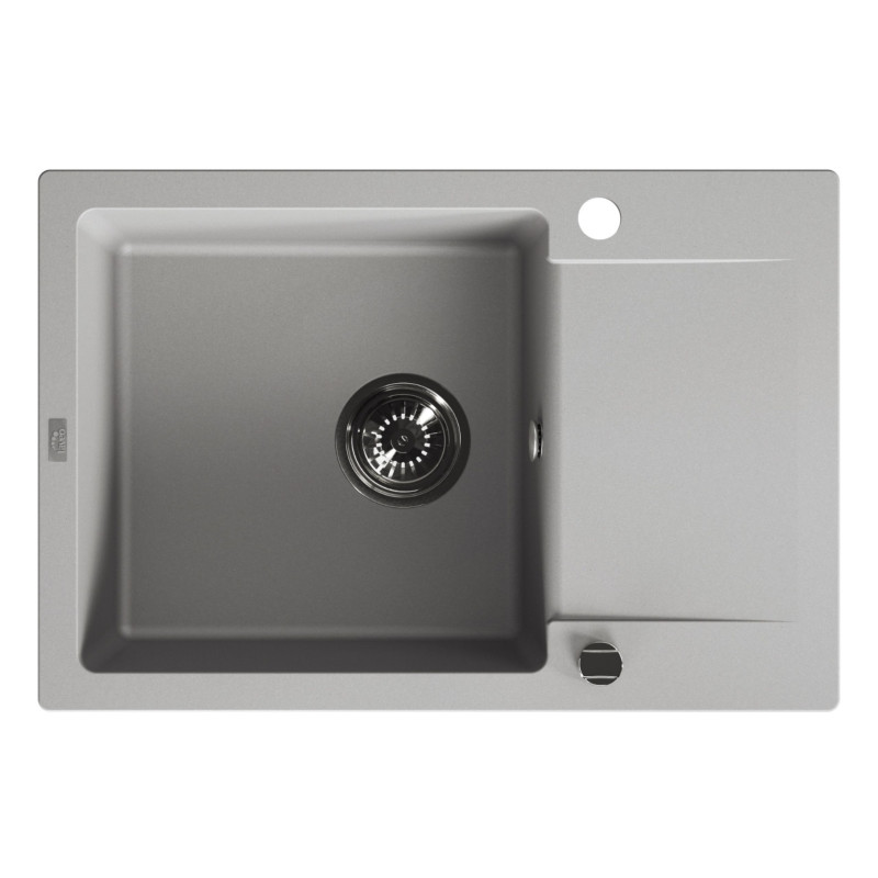 Zlewozmywak Granitowy Jednokomorowy Szary Zlewozmywak Granitowy Jednokomorowy Szary