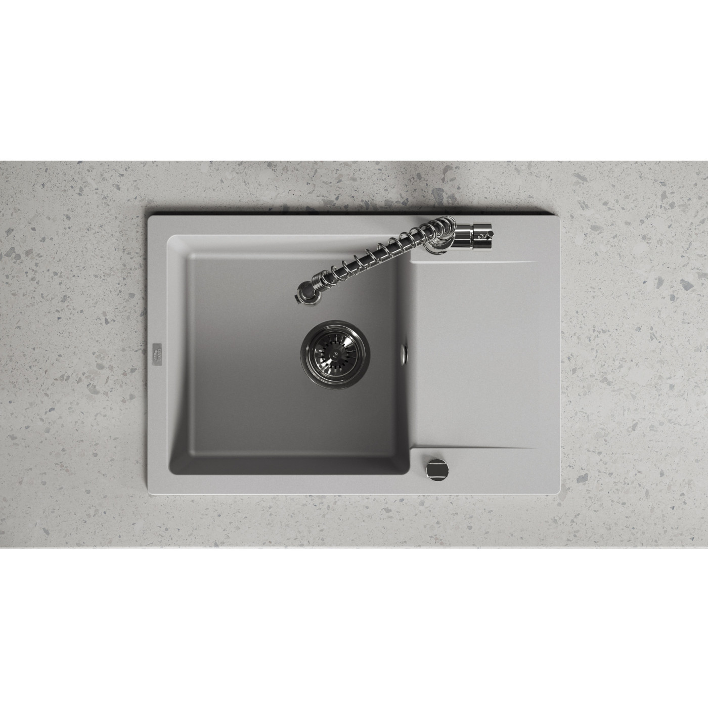 Zlewozmywak Granitowy Jednokomorowy Szary Zlewozmywak Granitowy Jednokomorowy Szary