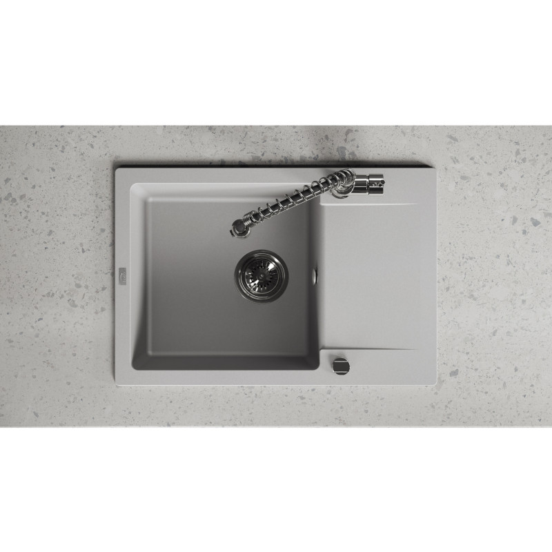 Zlewozmywak Granitowy Jednokomorowy Szary Zlewozmywak Granitowy Jednokomorowy Szary