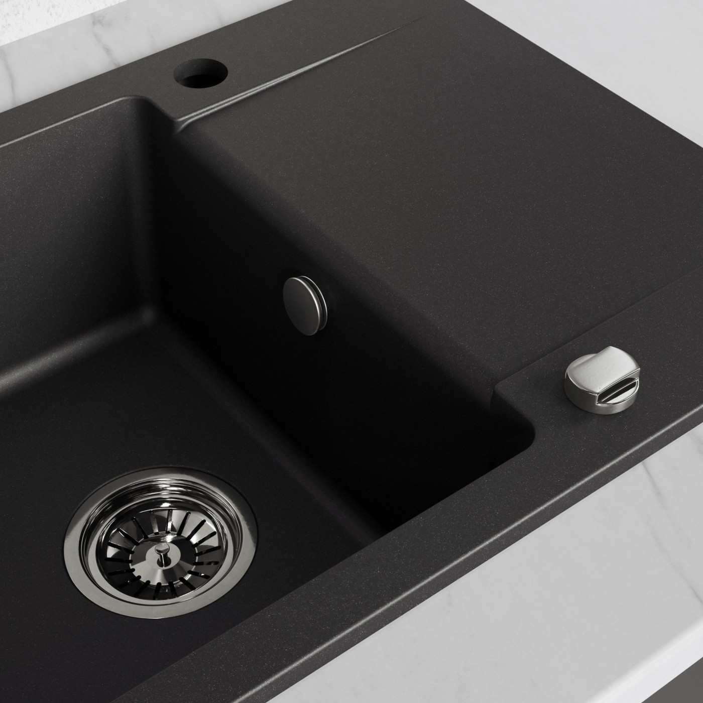 Zlewozmywak Granitowy Jednokomorowy Czarny Zlewozmywak Granitowy Jednokomorowy Czarny