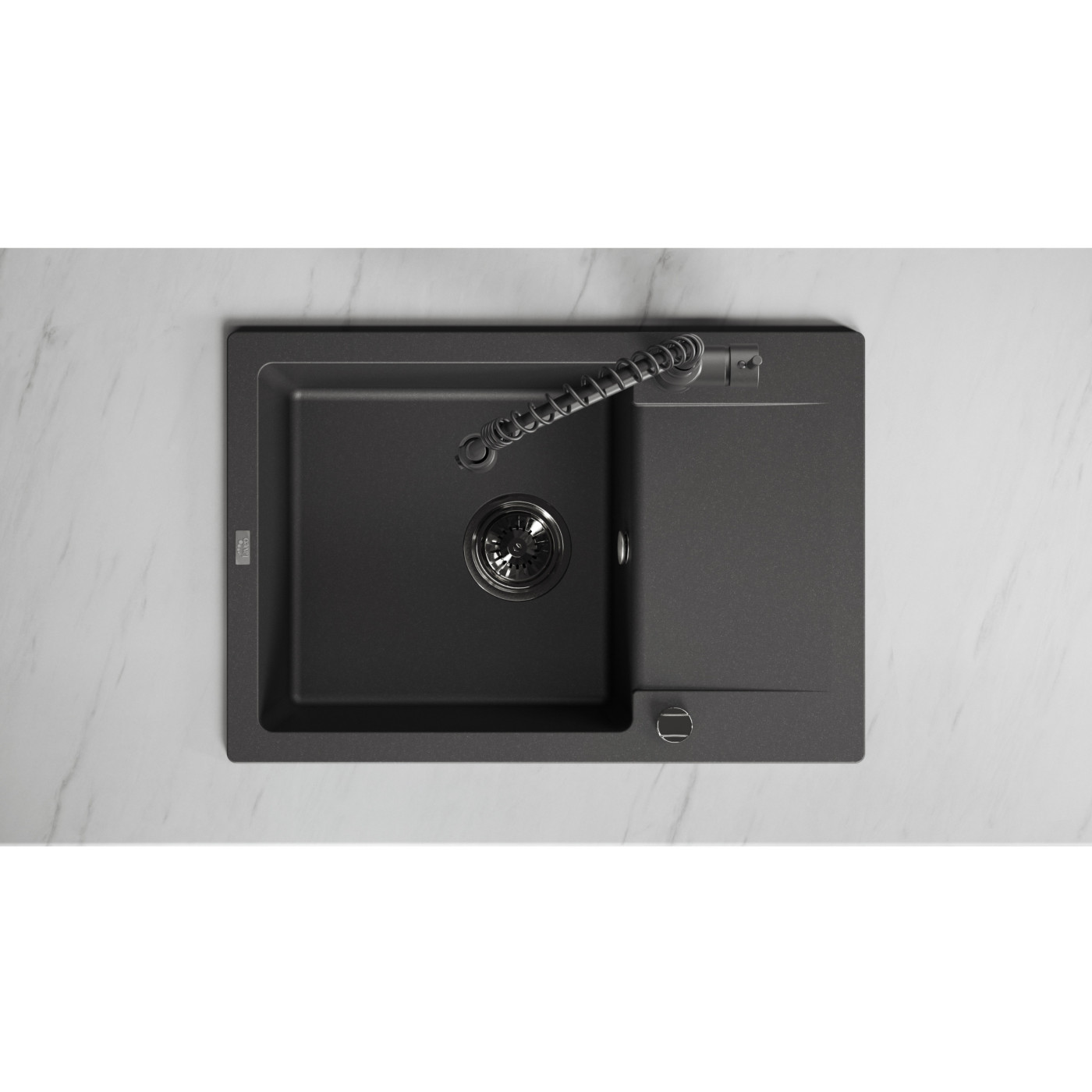 Zlewozmywak Granitowy Jednokomorowy Czarny Zlewozmywak Granitowy Jednokomorowy Czarny