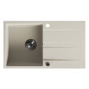Zlewozmywak Zlew Granitowy Jednokomorowy Beżowy z Ociekaczem LAUT Zlewozmywak Zlew Granitowy Jednokomorowy Beżowy z Ociekaczem LAUT