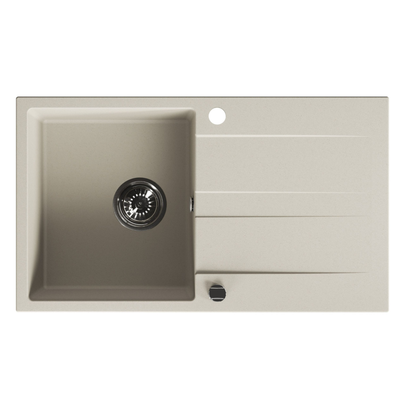 Zlewozmywak Zlew Granitowy Jednokomorowy Beżowy z Ociekaczem LAUT Zlewozmywak Zlew Granitowy Jednokomorowy Beżowy z Ociekaczem LAUT